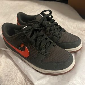 Nike Big Kid's Dunk Low SE Sequoia/Orange-Medium Olive